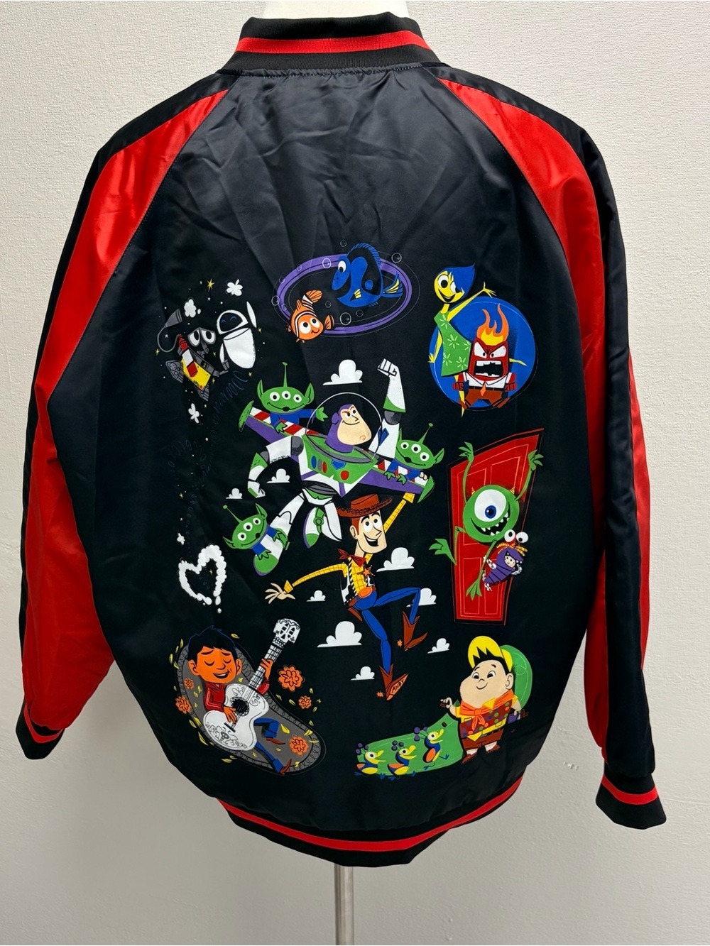 LOOT CRATE PIXAR Unisex Black and Red Bomber Jacket